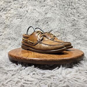 Vintage Sperry Top Sider Mens Size 7M Brown Lace Up Retro Boat Shoes Loafers